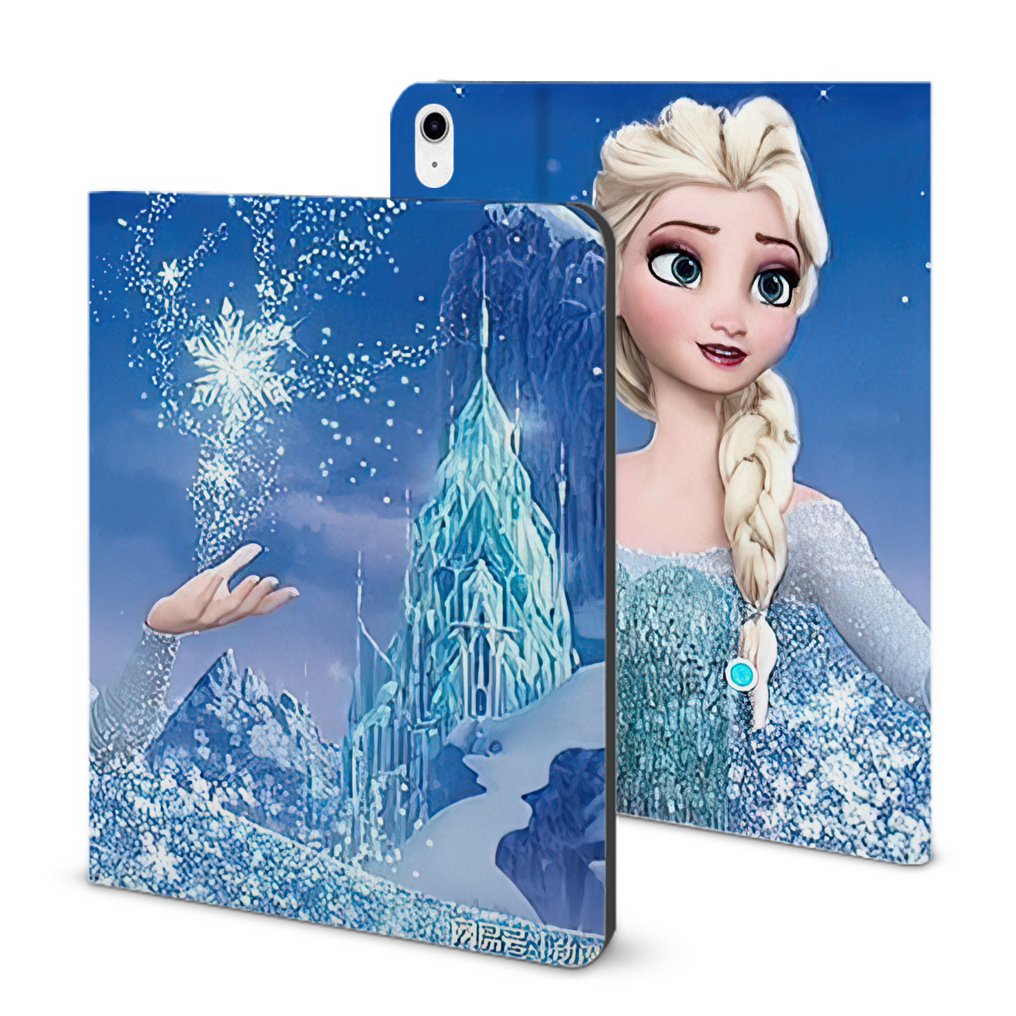 （画像用） アナと雪の女王 アンナ エルサ Frozen Anna Elsa IPad ケース ブック型 PUレザー TPU 耐衝撃 軽量 薄型 ペン収納なし 全面保護 IPad 各モデル対応